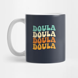 Funny Doula Gift Retro Doula Gift Groovy Doula Mug